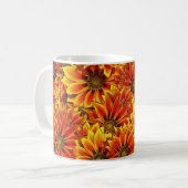 Orange Sonnenblumen Kaffeetasse (Vorderseite Links)