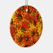 Orange Sonnenblumen Keramik Ornament (Rechts)