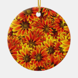 Orange Sonnenblumen Keramik Ornament