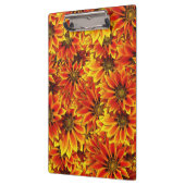 Orange Sonnenblumen Klemmbrett (Links)