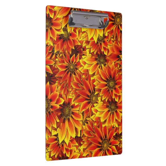 Orange Sonnenblumen Klemmbrett (Rechts)