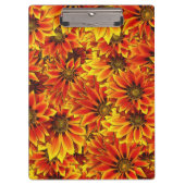 Orange Sonnenblumen Klemmbrett (Vorderseite)