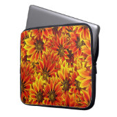 Orange Sonnenblumen Laptopschutzhülle (Vorderseite Links)