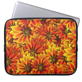 Orange Sonnenblumen Laptopschutzhülle