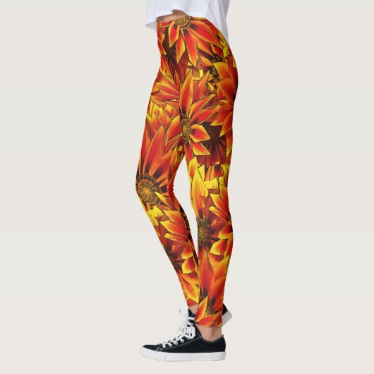Orange Sonnenblumen Leggings (Links)