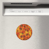Orange Sonnenblumen Magnet (In Situ (Geschirrspüler))