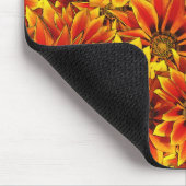 Orange Sonnenblumen Mousepad (Ecke)