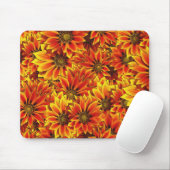Orange Sonnenblumen Mousepad (Mit Mouse)