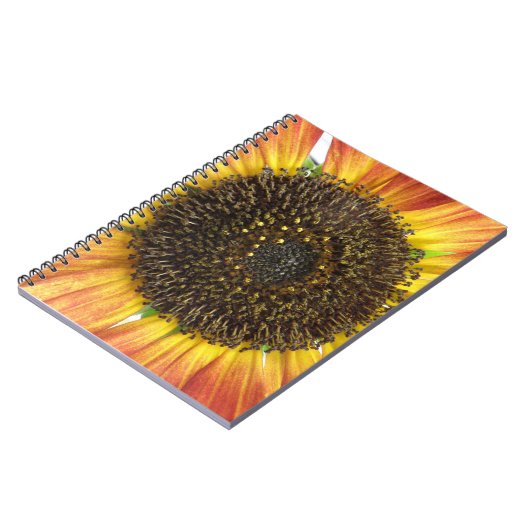 Orange-Sonnenblumen-Notebook Notizblock (Linke Seite)