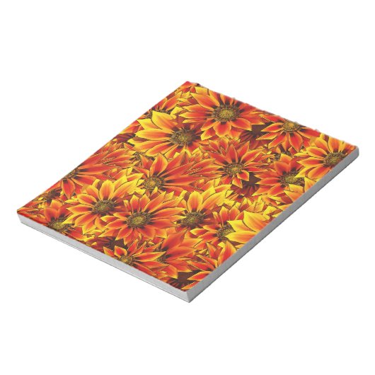 Orange Sonnenblumen Notizblock (Rotiert)