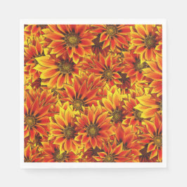 Orange Sonnenblumen Serviette