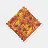 Orange Sonnenblumen Serviette (Ecke)