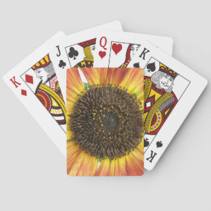 Orange Sonnenblumen Spielkarten