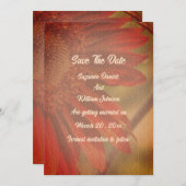 Orange Sonnenblumenhochzeit Save The Date (Vorne/Hinten)