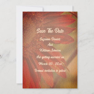 Orange Sonnenblumenhochzeit Save The Date