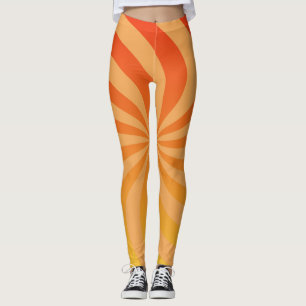 Orange-Sonnenstrahl-Leggings Leggings