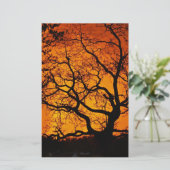 Orange Sonnenuntergang Briefpapier (Stehend Vorderseite)