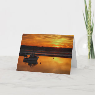 Orange Sonnenuntergang-Karte Karte