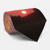 Orange Sonnenuntergang-Krawatte Krawatte (Gerollt)