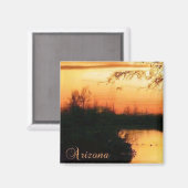 Orange Sonnenuntergang Magnet (Vorderseite/Rückseite)