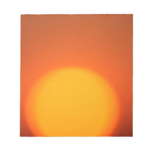 Orange Sonnenuntergang-Notizblock Notizblock