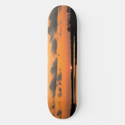 ORANGE SONNENUNTERGANG-SKATEBOARD SKATEBOARD (Vorderseite)
