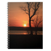 Orange-Sonnenuntergang und TreppenNotebook Notizblock (Vorderseite)