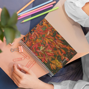 Orange Sourwood Autumn Leaves Botanical Notizblock