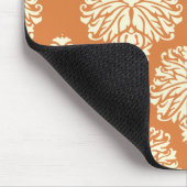 Orange Southern Hütte Damask Mousepad (Ecke)