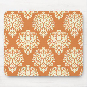 Orange Southern Hütte Damask Mousepad