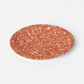 Orange Sparkle Glitzer Glam Custom Party Pappteller (Schrägansicht)