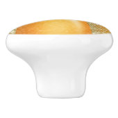 Orange Sparkle Pumpkin Halloween Herbst Herbst Keramikknauf (Seitenansicht)