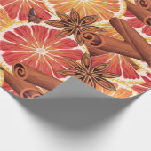 Orange Spice Christmas Geschenkpapier (Ecke)