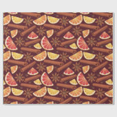 Orange Spice Christmas Geschenkpapier (Flach)