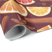 Orange Spice Christmas Geschenkpapier (Rolleneckpunkt)