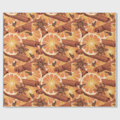 Orange Spice Christmas Geschenkpapier (Flach)