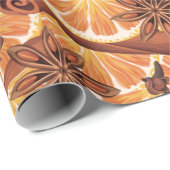 Orange Spice Christmas Geschenkpapier (Rolleneckpunkt)