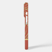 Orange Spice Gold Glitzer Zebra Case-Mate iPhone Hülle (Rückseite / Links)