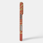 Orange Spice Gold Glitzer Zebra Case-Mate iPhone Hülle (Rückseite / Rechts)