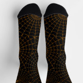 Orange Spiderwebween Socken (Oben)