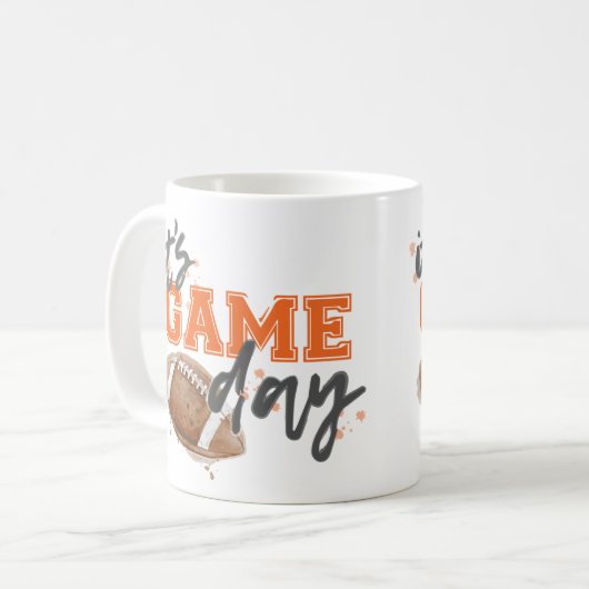 Orange Spiel-TagesTasse Kaffeetasse (Vorderseite Links)