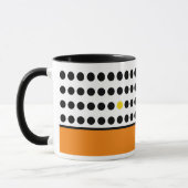Orange spielend Polka Dots Farbblock Tasse (Links)