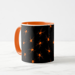 Orange Spinne Elegant Vintage Halloween Tasse