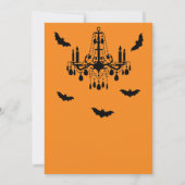 Orange Spinnen und Spitze-Hochzeits-Einladung Einladung (Rückseite)