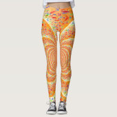 Orange Spiral Leggings (Vorderseite)
