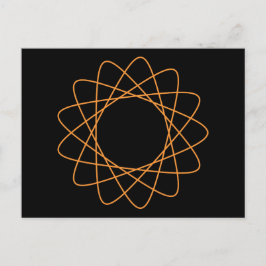 Orange Spirograph Postkarte