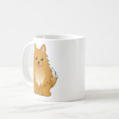 Orange Spitz Kaffeetasse (Vorderseite Links)