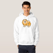 Orange Spitz Niedlich Cartoon Dog Hoodie (Vorne ganz)