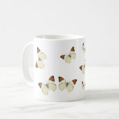 Orange Spitze-Schmetterlings-Kaffee-Tasse Kaffeetasse (Vorderseite Links)