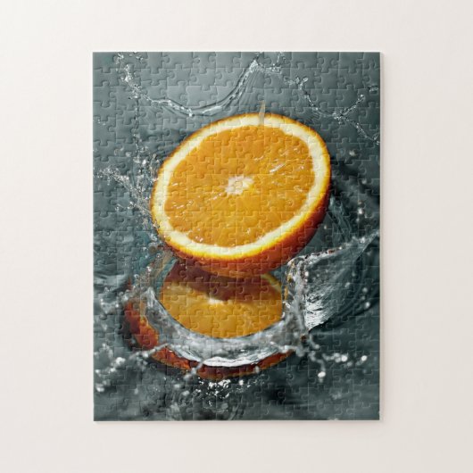 Orange Splash Foto Puzzle (Vertikal)